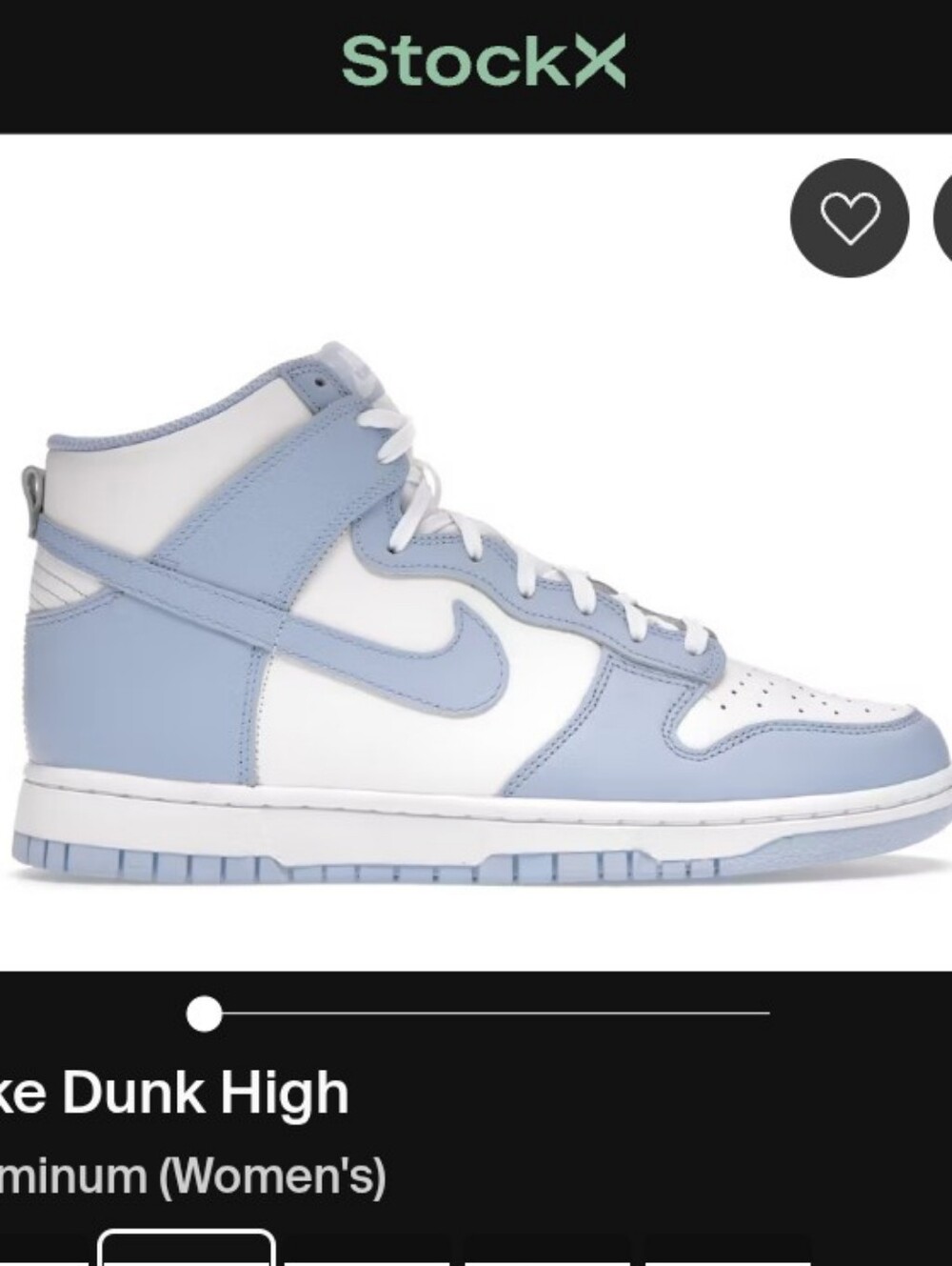 Nike Dunk High Aluminum Women's Size 8.5